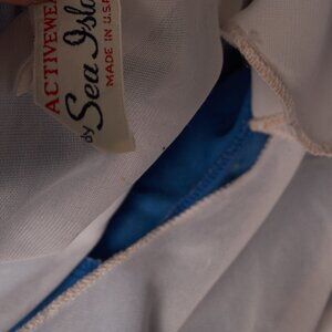 1970s Blue Retro Swim Trunks Shorts